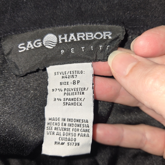 Sag Harbor Petite Vintage Women's 8P Faux Suede Pants - Picture 5 of 6